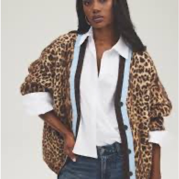 KBB by KAHLANA The Slouchy Cardigan' - Tan Leopard - Picture 3 of 3